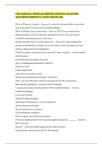 PTA CHAPTER 2- PHYSICAL THERAPY ASSISTANT QUESTIONS ANSWERED CORRECTLY LATEST UPDATE 2026