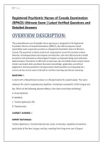 Registered Psychiatric Nurses of Canada Examination &NewLine;&lpar;RPNCE&rpar; Ultimate Exam &vert; Latest Verified Questions and &NewLine;Detailed Answers 