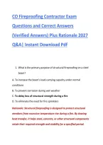 CO Fireproofing Contractor Exam &NewLine;Questions and Correct Answers &NewLine;&lpar;Verified Answers&rpar; Plus Rationale 2027 &NewLine;Q&A&vert; Instant Download Pdf