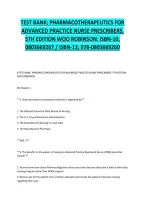 Pharmacotherapeutics for Advanced Practice Nurse Prescribers 5th Edition &ndash; Woo & Robinson &ndash; Test Bank