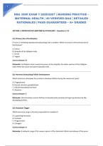 NSG 3500 EXAM 1 2026&sol;2027 &vert; NURSING PRACTICE &ndash; MATERNAL HEALTH &vert; 40 VERIFIED Q&A &vert; DETAILED RATIONALES &vert; PASS GUARANTEED &ndash; A&plus; GRADED