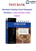 Test Bank For Information Technology Project Management 9th Edition By Kathy Schwalbe ISBN 978-7111711353