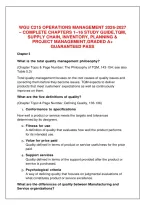 WGU C215 Operations Management 2026&ndash;2027 &ndash; Chapters 1&ndash;16 Complete Study Guide&colon; TQM&comma; Supply Chain&comma; Inventory&comma; Planning & Project Management