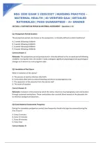 NSG 3500 EXAM 3 2026&sol;2027 &vert; NURSING PRACTICE &ndash; MATERNAL HEALTH &vert; 40 VERIFIED Q&A &vert; DETAILED RATIONALES &vert; PASS GUARANTEED &ndash; A&plus; GRADED