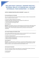 NSG 3500 EXAM 4 2026&sol;2027 &vert; NURSING PRACTICE &ndash; MATERNAL HEALTH &vert; 40 VERIFIED Q&A &vert; DETAILED RATIONALES &vert; PASS GUARANTEED &ndash; A&plus; GRADED
