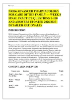 NR547 WEEK 8 FINAL EXAM DUE 22ND DECEMBER 2025 &mdash; DIFFERENTIAL &NewLine;DIAGNOSIS IN PSYCHIATRIC-MENTAL &NewLine;HEALTH ACROSS THE LIFESPAN &mdash; &NewLine;QUESTIONS 1-100 AND ANSWERS &NewLine;UPDATED 2026&sol;2027 &vert; DETAILED &NewLine;RATIONALES &vert; ADVANCED PRACTICE &NewLine;
