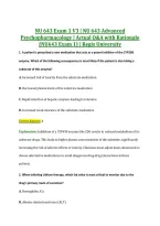 NU 643 Exam 1 V3 &vert; NU 643 Advanced &NewLine;Psychopharmacology &vert; Actual Q&A with Rationale &NewLine;&lpar;NU643 Exam 1&rpar; &vert; Regis University 