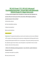NU 643 Exam 2 V2 &vert; NU 643 Advanced &NewLine;Psychopharmacology &vert; Actual Q&A with Rationale &NewLine;&lpar;NU643 Exam 2&rpar; &vert; Regis University 