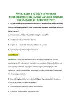 NU 643 Exam 2 V3 &vert; NU 643 Advanced &NewLine;Psychopharmacology &vert; Actual Q&A with Rationale &NewLine;&lpar;NU643 Exam 2&rpar; &vert; Regis University