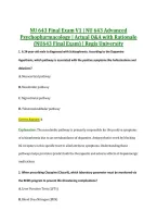 NU 643 Final Exam V1 &vert; NU 643 Advanced &NewLine;Psychopharmacology &vert; Actual Q&A with Rationale &NewLine;&lpar;NU643 Final Exam&rpar; &vert; Regis University