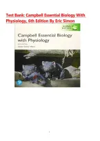 Campbell Essential Biology with Physiology&comma; 6th Edition by Eric Simon&comma; All Chapters &vert;&vert;Complete A&plus; Guide