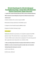 NU 643 Final Exam V2 &vert; NU 643 Advanced &NewLine;Psychopharmacology &vert; Actual Q&A with Rationale &NewLine;&lpar;NU643 Final Exam&rpar; &vert; Regis University 