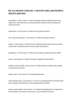 BSC 216 LAB EXAM 2 2026&sol;2027 &vert; LAB STUDY GUIDE&comma; EXAM REVIEW & PRACTICE QUESTIONS