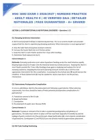 NSG 3800 EXAM 3 2026&sol;2027 &vert; NURSING PRACTICE &ndash; ADULT HEALTH II &vert; 40 VERIFIED Q&A &vert; DETAILED RATIONALES &vert; PASS GUARANTEED &ndash; A&plus; GRADED