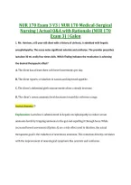 NUR 170 Exam 3 V3 &vert; NUR 170 Medical-Surgical &NewLine;Nursing &vert; Actual Q&A with Rationale &lpar;NUR 170 &NewLine;Exam 3&rpar; &vert; Galen