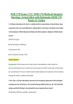 NUR 170 Exam 1 V2 &vert; NUR 170 Medical-Surgical &NewLine;Nursing &vert; Actual Q&A with Rationale &lpar;NUR 170 &NewLine;Exam 1&rpar; &vert; Galen 
