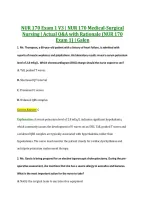 NUR 170 Exam 1 V3 &vert; NUR 170 Medical-Surgical &NewLine;Nursing &vert; Actual Q&A with Rationale &lpar;NUR 170 &NewLine;Exam 1&rpar; &vert; Galen 