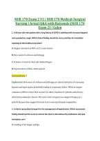 NUR 170 Exam 2 V1 &vert; NUR 170 Medical-Surgical &NewLine;Nursing &vert; Actual Q&A with Rationale &lpar;NUR 170 &NewLine;Exam 2&rpar; &vert; Galen