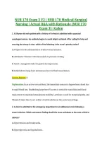 NUR 170 Exam 3 V2 &vert; NUR 170 Medical-Surgical &NewLine;Nursing &vert; Actual Q&A with Rationale &lpar;NUR 170 &NewLine;Exam 3&rpar; &vert; Galen