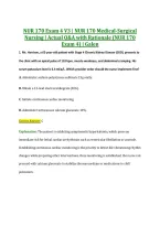 NUR 170 Exam 4 V3 &vert; NUR 170 Medical-Surgical &NewLine;Nursing &vert; Actual Q&A with Rationale &lpar;NUR 170 &NewLine;Exam 4&rpar; &vert; Galen