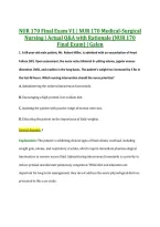 NUR 170 Final Exam V1 &vert; NUR 170 Medical-Surgical &NewLine;Nursing &vert; Actual Q&A with Rationale &lpar;NUR 170 &NewLine;Final Exam&rpar; &vert; Galen 