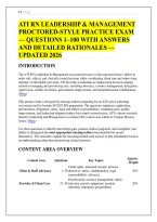 ATI RN LEADERSHIP & MANAGEMENT &NewLine;PROCTORED-STYLE PRACTICE EXAM &NewLine;&mdash; QUESTIONS 1&ndash;100 WITH ANSWERS &NewLine;AND DETAILED RATIONALES &mdash; &NewLine;UPDATED 2026 &NewLine;ATI RN LEADERSHIP & MANAGEMENT &NewLine;PROCTORED-STYLE PRACTICE EXAM &NewLine;&mdash; QUESTIONS 1&ndash;100 WITH ANSWERS &NewLine;AND DETAILED RAT