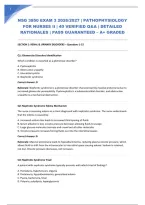 NSG 3850 EXAM 3 2026&sol;2027 &vert; PATHOPHYSIOLOGY FOR NURSES II &vert; 40 VERIFIED Q&A &vert; DETAILED RATIONALES &vert; PASS GUARANTEED &ndash; A&plus; GRADED