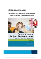 Solution and Answer Guide&colon; Kloppenborg&sol;Anantatmula&sol;Wells&comma; Contemporary Project Management&colon; Plan-Driven and Agile &NewLine;Approaches&comma;