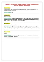 Pediatric ID Common Viruses Updated Actual Questions and&NewLine;Correct Answers &lpar;2026-2027&rpar;&NewLine;