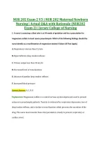 NUR 202 Exam 2 V3 &vert; NUR 202 Maternal Newborn &NewLine;Nursing &vert; Actual Q&A with Rationale &lpar;NUR202 &NewLine;Exam 2&rpar; &vert; Jersey College of Nursing