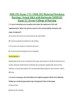 NUR 202 Exam 1 V1 &vert; NUR 202 Maternal Newborn &NewLine;Nursing &vert; Actual Q&A with Rationale &lpar;NUR202 &NewLine;Exam 1&rpar; &vert; Jersey College of Nursing 