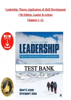 TEST BANK for Leadership Theory&comma; Application&comma; & Skill Development 6th Edition by Robert Lussier and Christopher Achua All Chapters 1-12 covered