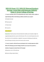 NUR 202 Exam 2 V2 &vert; NUR 202 Maternal Newborn &NewLine;Nursing &vert; Actual Q&A with Rationale &lpar;NUR202 &NewLine;Exam 2&rpar; &vert; Jersey College of Nursing