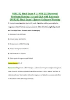 NUR 202 Final Exam V1 &vert; NUR 202 Maternal &NewLine;Newborn Nursing &vert; Actual Q&A with Rationale &NewLine;&lpar;NUR202 Final Exam&rpar; &vert; Jersey College of Nursing 