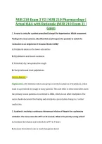 NUR 210 Exam 3 V2 &vert; NUR 210 Pharmacology &vert; &NewLine;Actual Q&A with Rationale &lpar;NUR 210 Exam 3&rpar; &vert; &NewLine;Galen