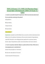 NUR 210 Exam 3 V3 &vert; NUR 210 Pharmacology &vert; &NewLine;Actual Q&A with Rationale &lpar;NUR 210 Exam 3&rpar; &vert; &NewLine;Galen 