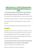 NUR 210 Exam 1 V1 &vert; NUR 210 Pharmacology &vert; &NewLine;Actual Q&A with Rationale &lpar;NUR 210 Exam 1&rpar; &vert; &NewLine;Galen 