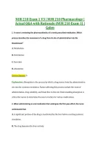 NUR 210 Exam 1 V1&ndash;V3 &vert; NUR 210 Pharmacology &vert; Actual Q&A with Rationale &lpar;NUR210 Exam 1&rpar; &vert; Galen