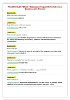 PHARMACOLOGY EXAM 1 Rasmussen Frequently Tested Actual&NewLine;Questions and Answers