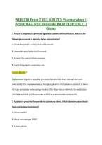 NUR 210 Exam 2 V1 &vert; NUR 210 Pharmacology &vert; &NewLine;Actual Q&A with Rationale &lpar;NUR 210 Exam 2&rpar; &vert; &NewLine;Galen