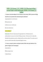 NUR 210 Exam 2 V2 &vert; NUR 210 Pharmacology &vert; &NewLine;Actual Q&A with Rationale &lpar;NUR 210 Exam 2&rpar; &vert; &NewLine;Galen