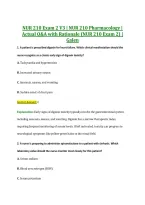 NUR 210 Exam 2 V1&ndash;V3 &vert; NUR 210 Pharmacology &vert; Actual Q&A with Rationale &lpar;NUR210 Exam 2&rpar; &vert; Galen