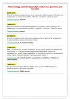 Pharmacology Exam 2 Frequently Tested Actual Questions and&NewLine;Answers
