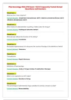 Pharmacology NSG-318 Exam 1 GCU Frequently Tested Actual&NewLine;Questions and Answers