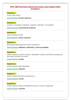 PSYC 388 Final Exam Solved Correctly Latest Update 2027&comma;&NewLine;Graded A&plus;
