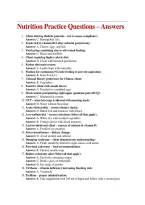 Nutrition Practice Questions & Answers &vert; Comprehensive Study Guide&comma; Exam Review and Key Nutrition Concepts