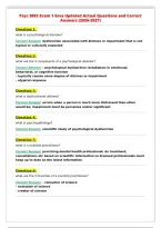 Psyc 3082 Exam 1 Gros Updated Actual Questions and Correct&NewLine;Answers &lpar;2026-2027&rpar;