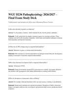 WGU D236 Pathophysiology 2026 Study Guide & Exam Review &vert; Key Concepts&comma; Practice Questions and Preparation