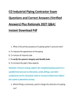 CO Industrial Piping Contractor Exam &NewLine;Questions and Correct Answers &lpar;Verified &NewLine;Answers&rpar; Plus Rationale 2027 Q&A&vert; &NewLine;Instant Download Pdf