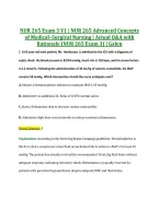 NUR 265 Exam 3 V1 &vert; NUR 265 Advanced Concepts &NewLine;of Medical&ndash;Surgical Nursing &vert; Actual Q&A with &NewLine;Rationale &lpar;NUR 265 Exam 3&rpar; &vert; Galen